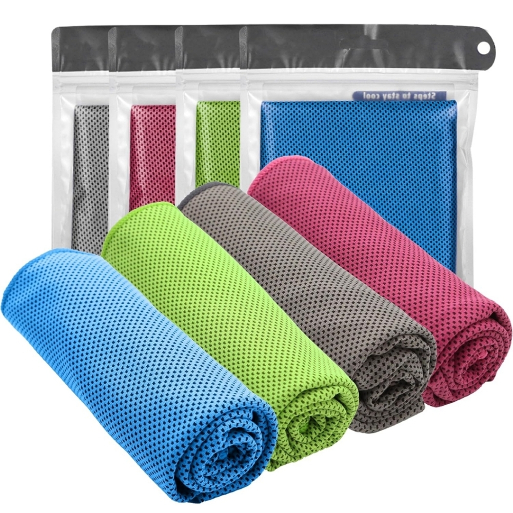 Cooling Mesh Hand Towels - Blue, Pink, Green, Gray